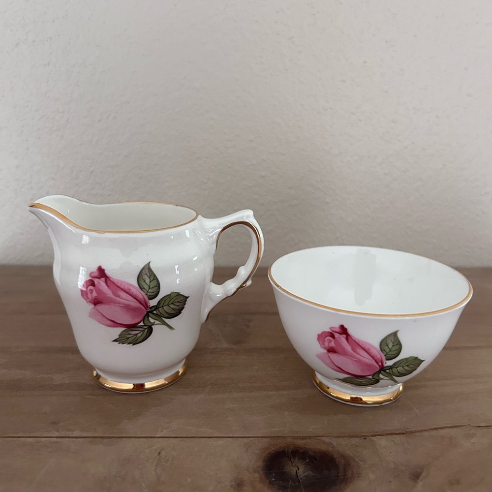 Vintage DELPHINE Cream & Sugar Set